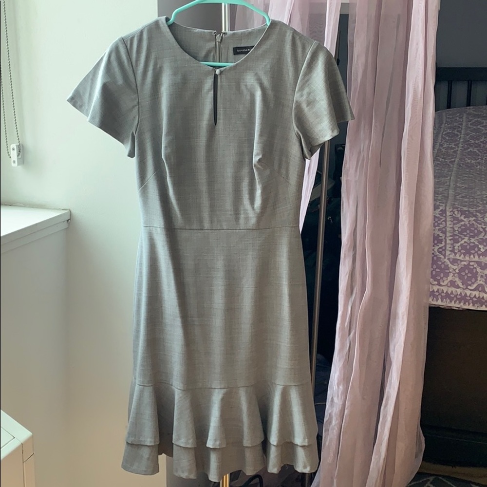 Brand new grey wool banana republic dress